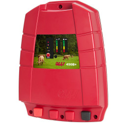 Elettrificatore per recinti elettrici OLLI 450B+ a batteria 12V 3 J ad uso professionale per animali selvatici